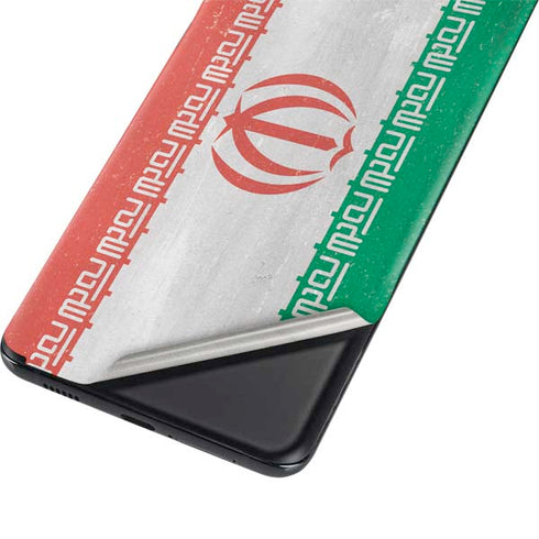 Iran Flag Distressed Galaxy S21 Plus 5G Skin